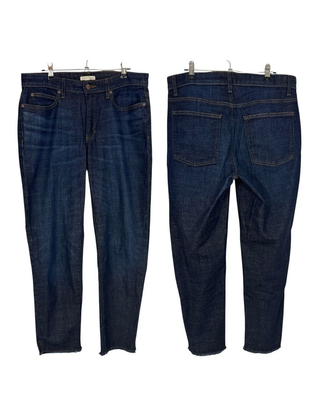 Eileen Fisher Organic Cotton Denim Slim Jeans Sz 6 Dark Wash Stretch Slim Fit